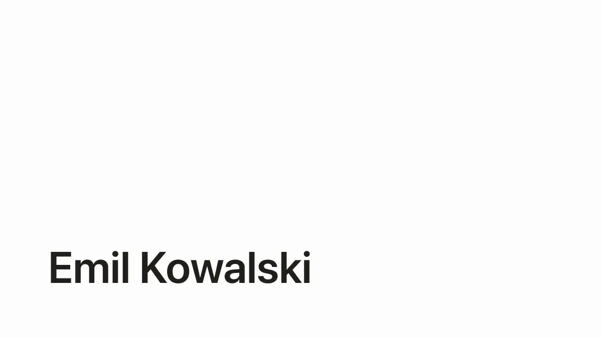 Emil Kowalski