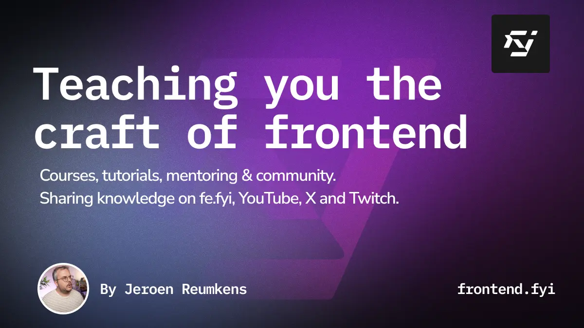 Frontend FYI
